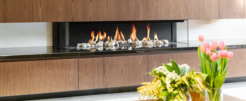 Double-height Fireplace Design Refurbishment in Long Beach, California